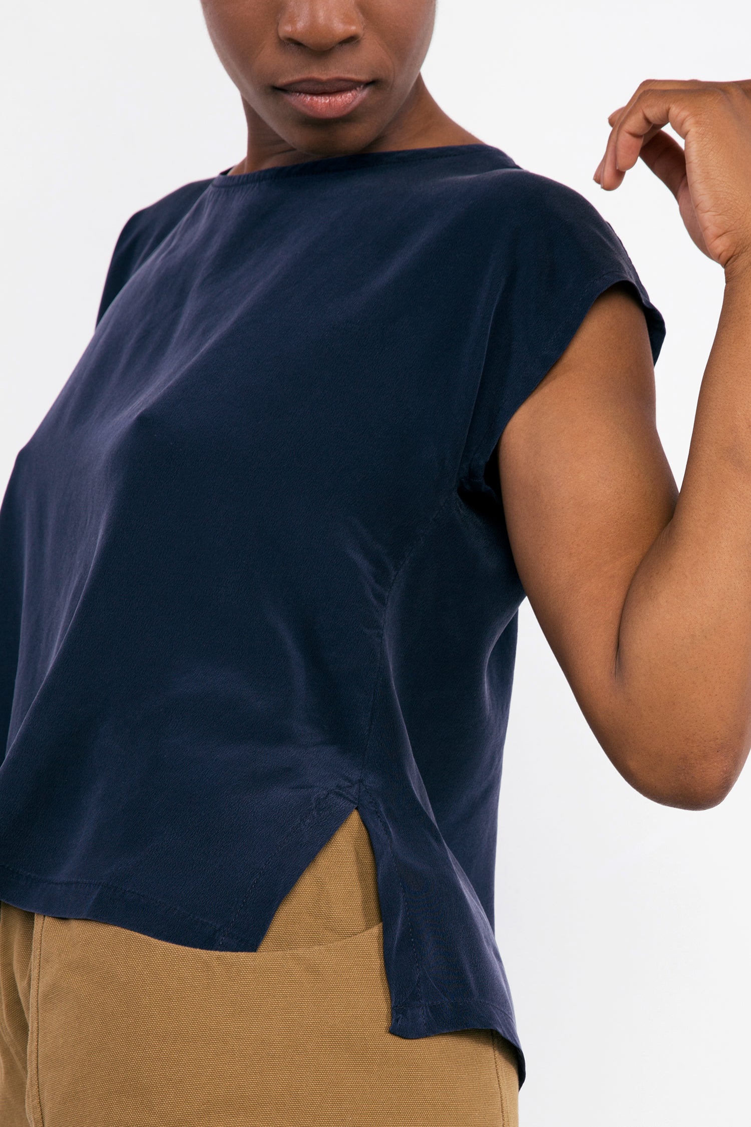 Josephine Shell in Silk Crepe