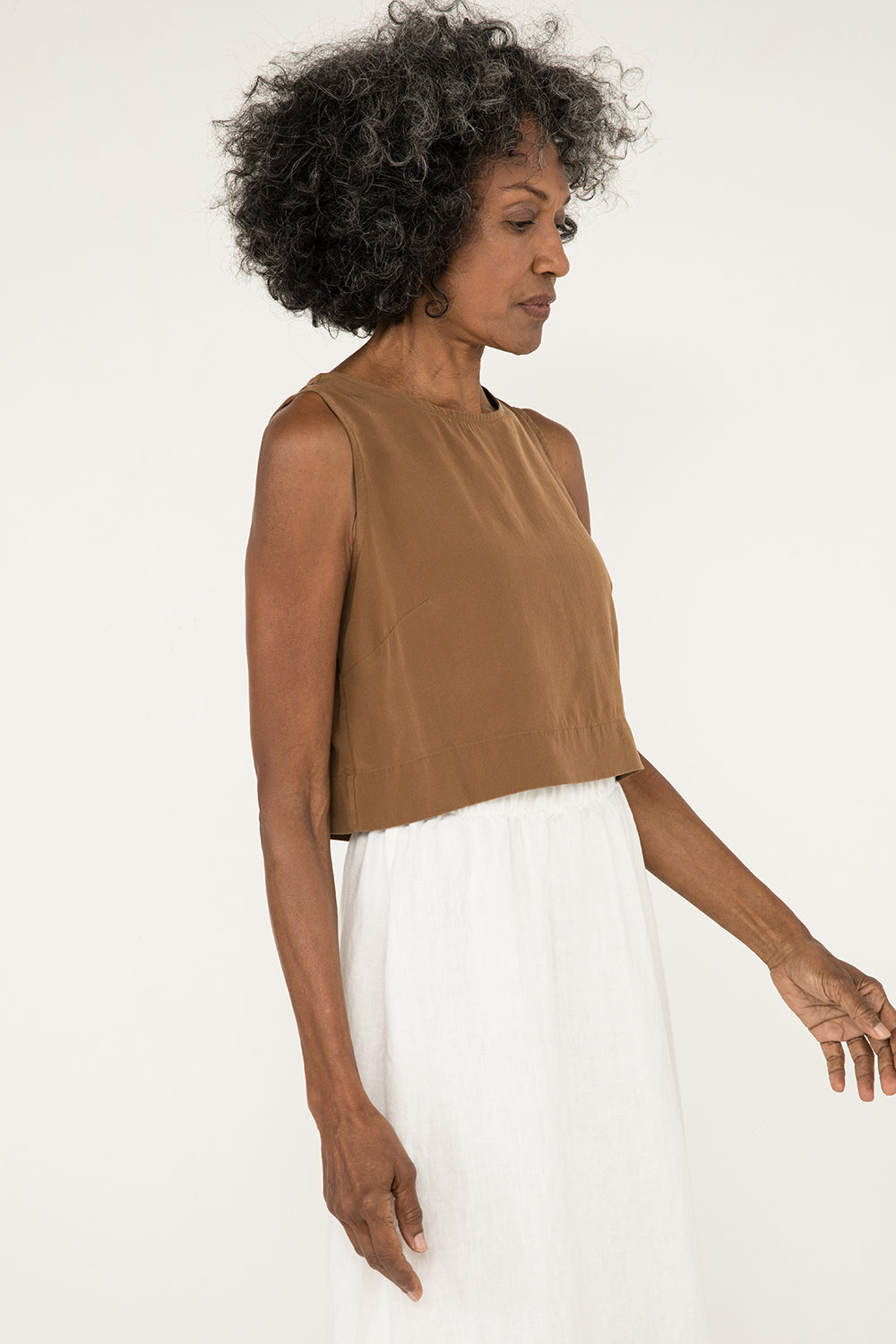 Petra Crop in Silk Crepe