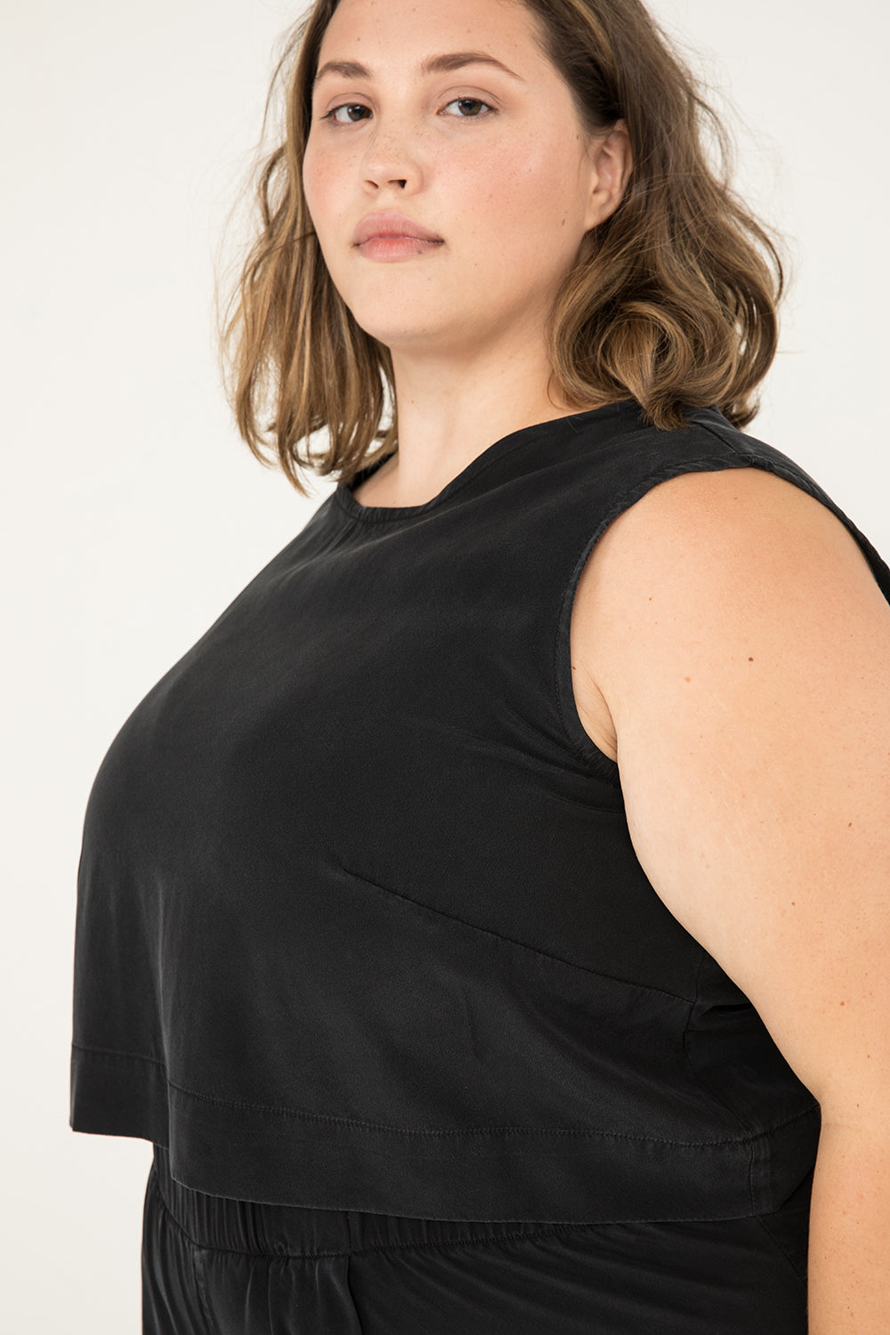 Petra Crop in Silk Crepe