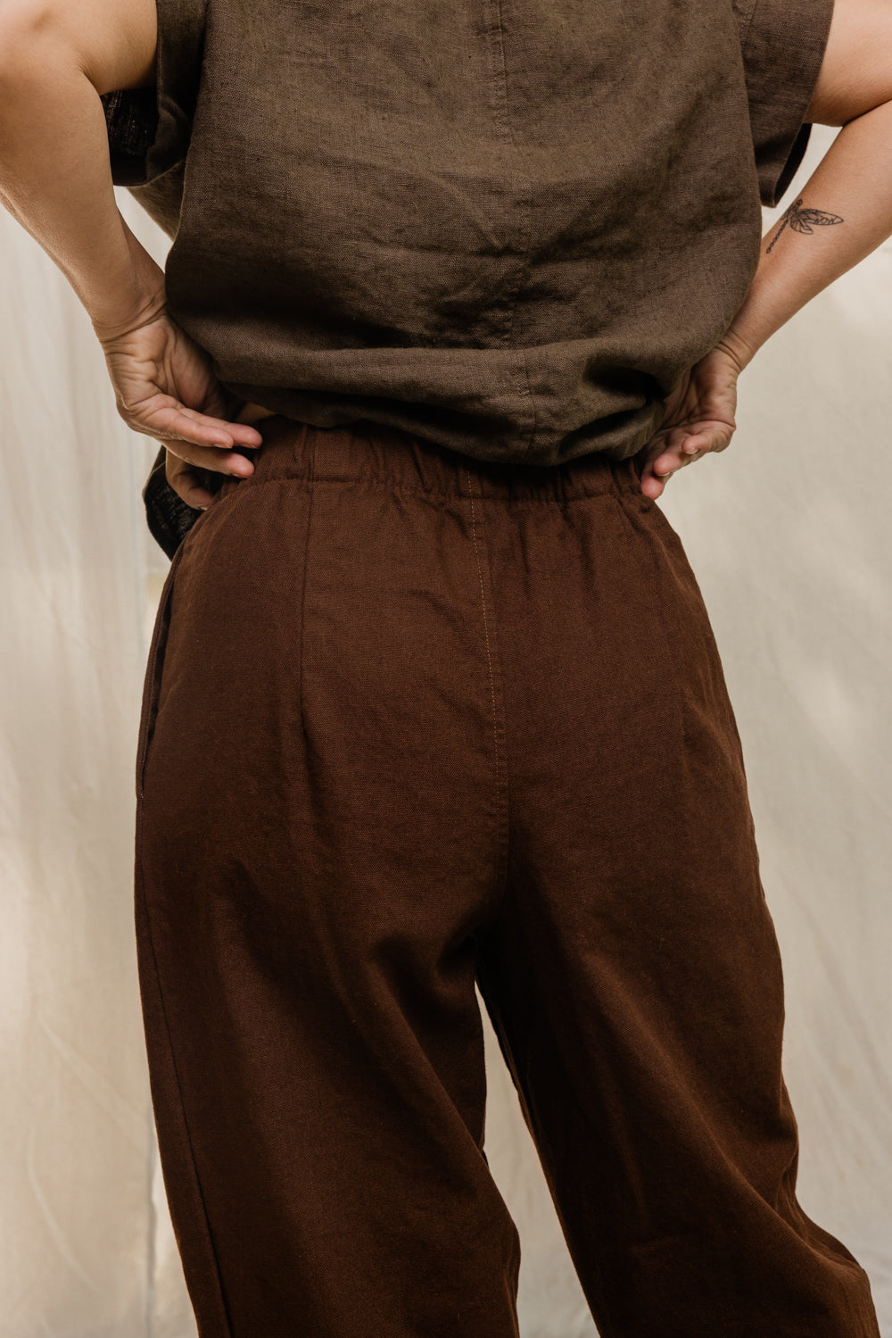 Andy Trouser in Organic Cotton Canvas, Umber, Size 4X-Tall | Ready to Ship