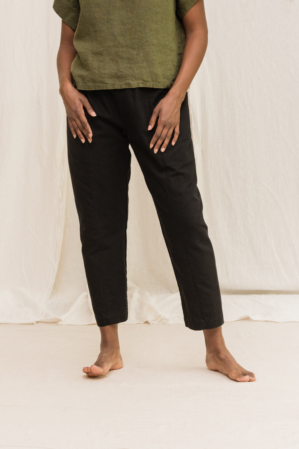 Clyde Work Pant in Organic Cotton Canvas, Black, Size S-Regular | Ready to Ship