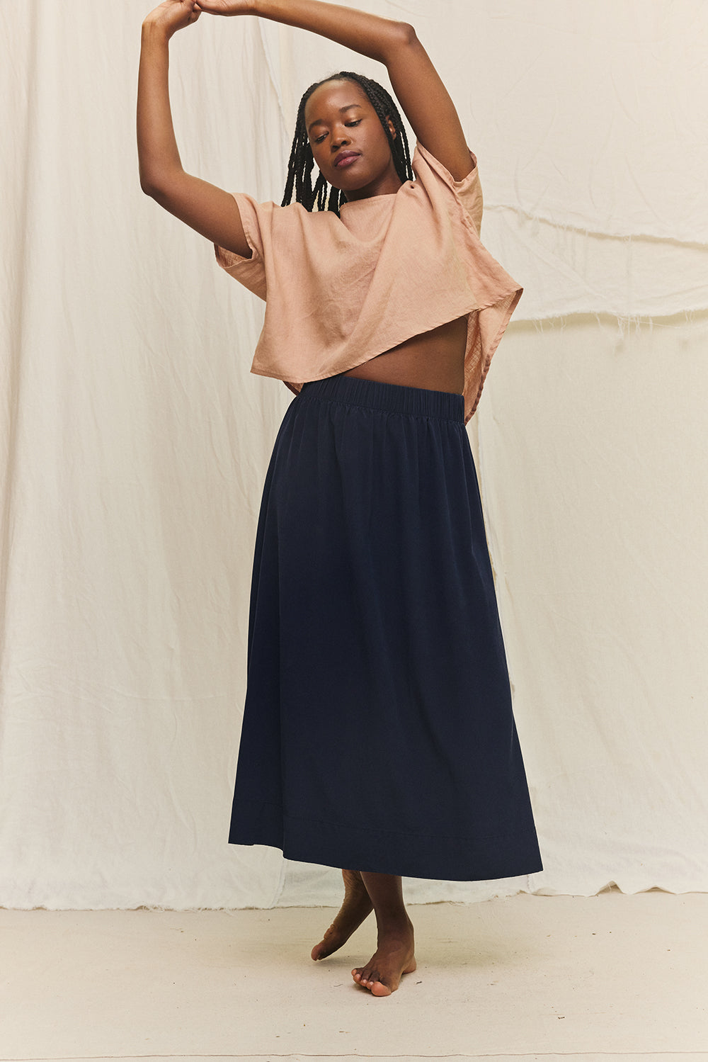 Bel Skirt in Silk Crepe