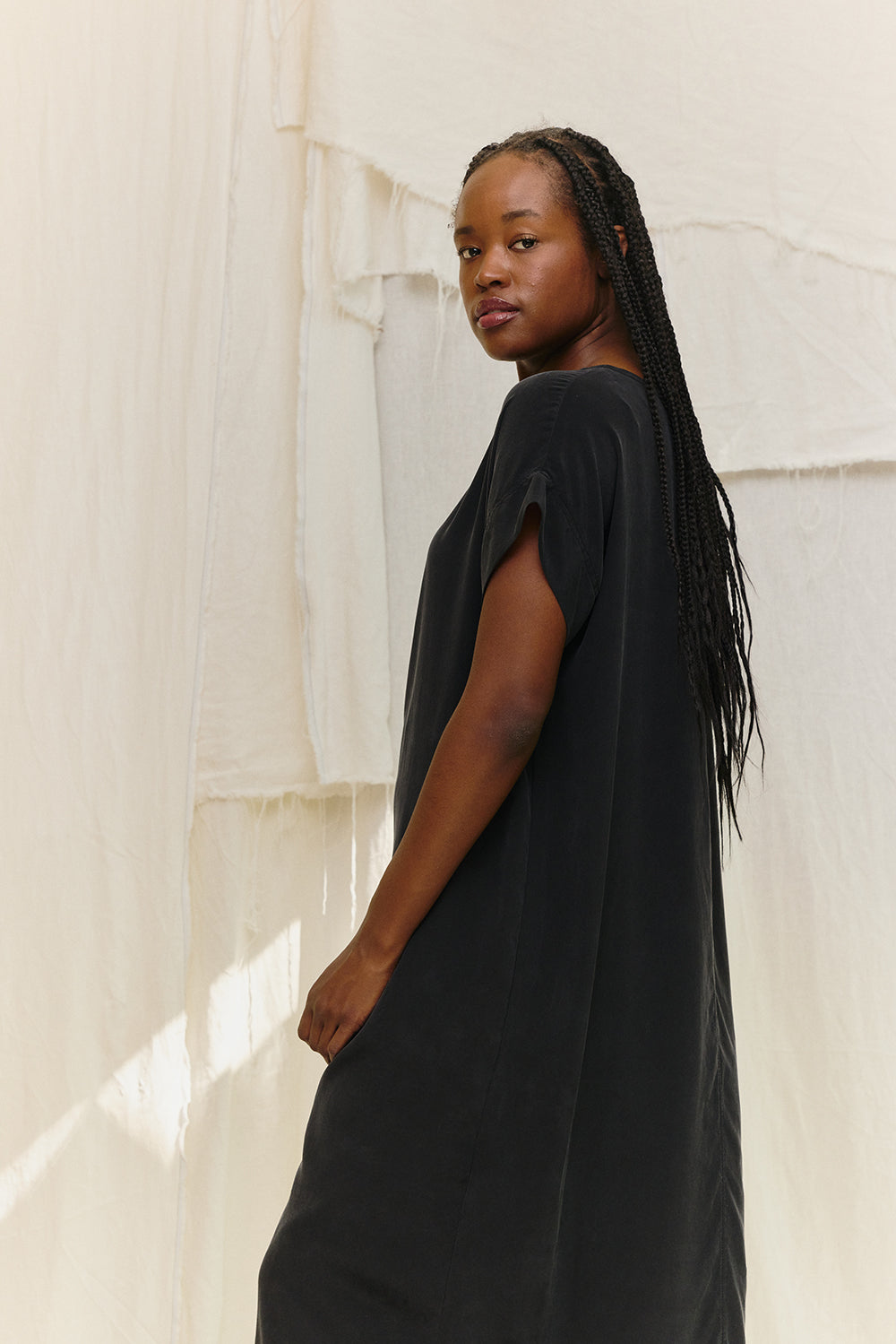 Georgia Midi in Silk Crepe