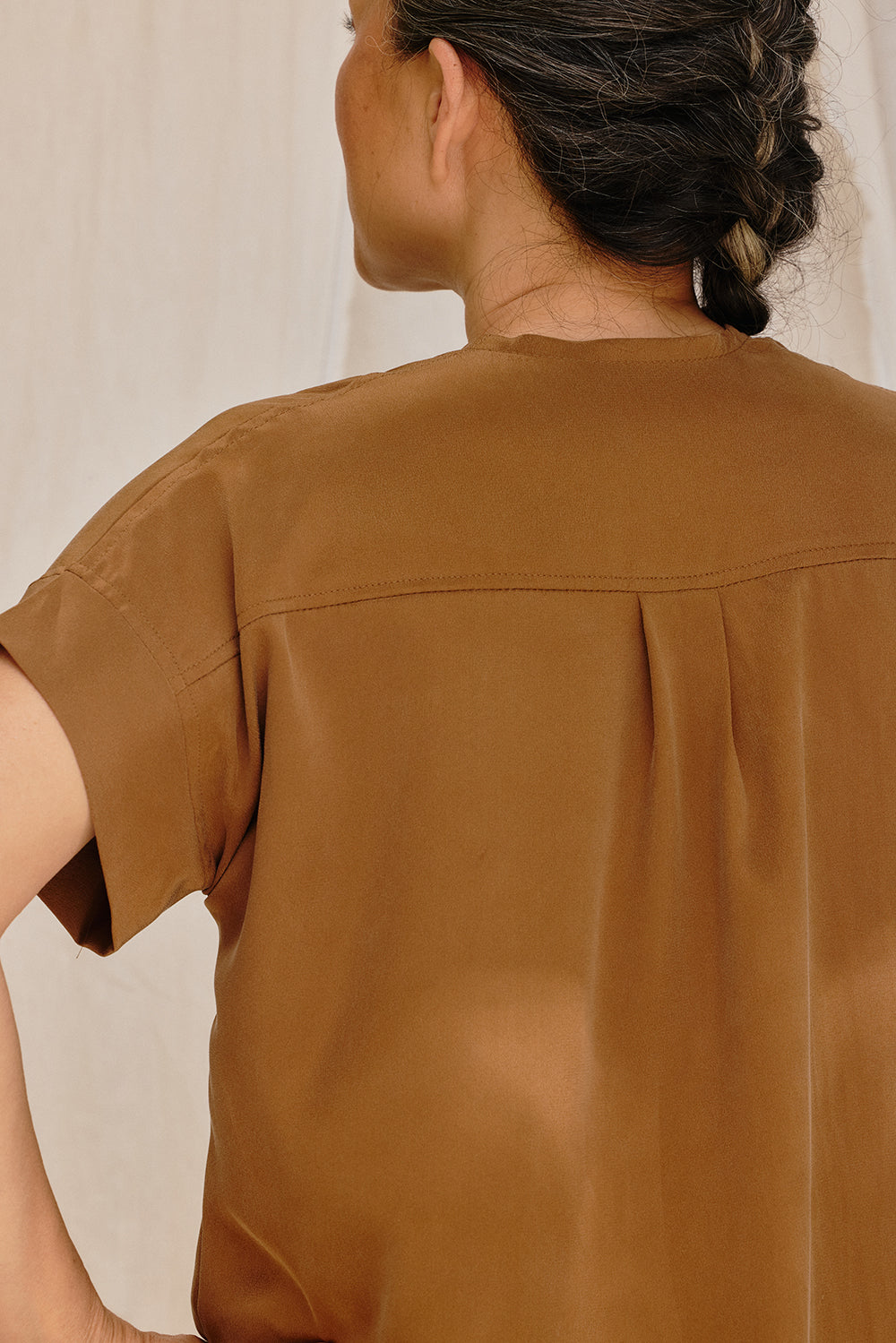 Georgia Snap Top in Silk Crepe