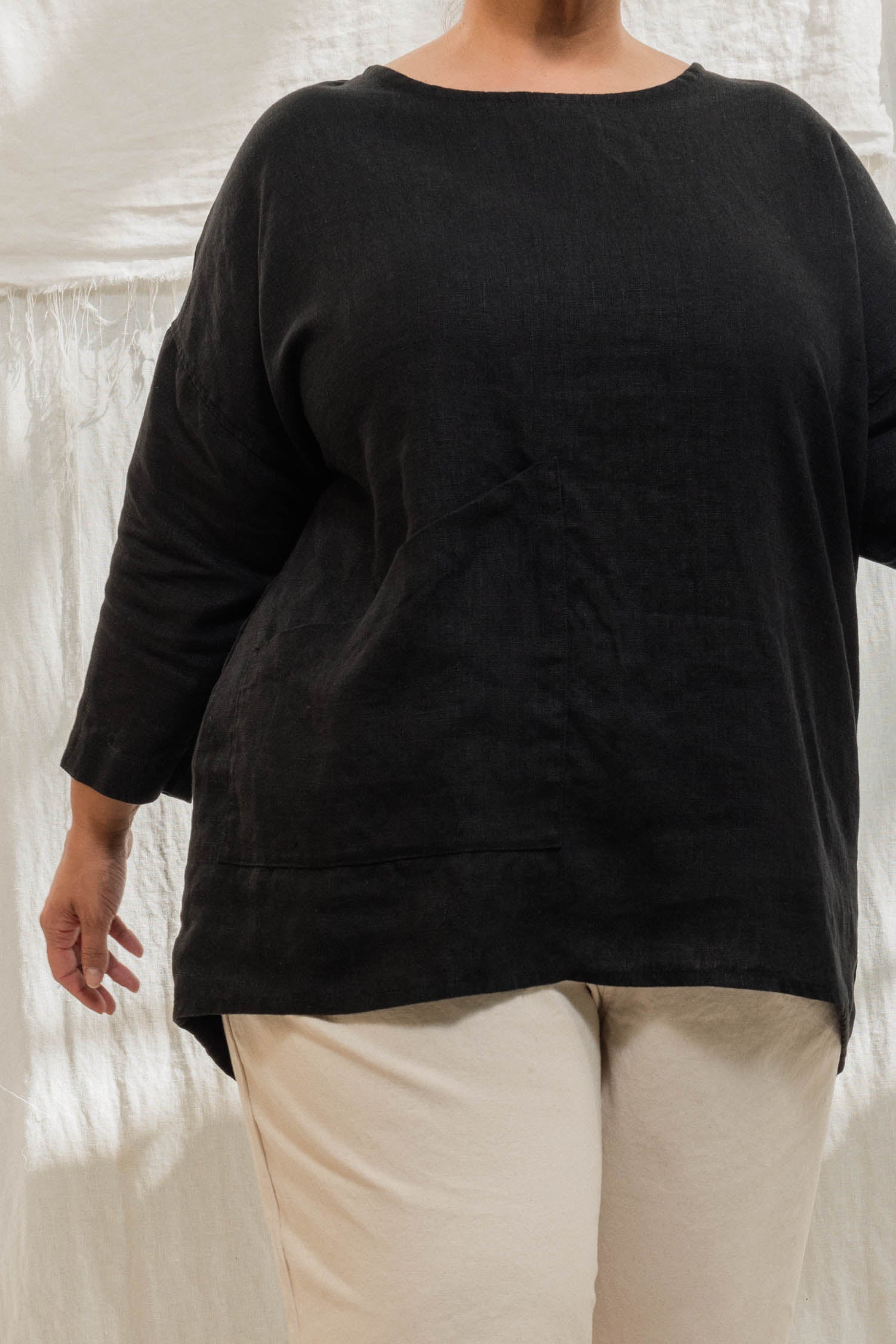 Midweight Linen | Black